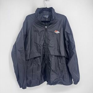 Luna‎ Pier Denver Broncos Windbreaker Jacket XL Black NFL Full Zip Waterproof